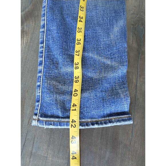 American Eagle Men’s 33x32 Distressed Ripped Slim Jeans Y2K Grunge Denim Pants - Picture 7 of 10